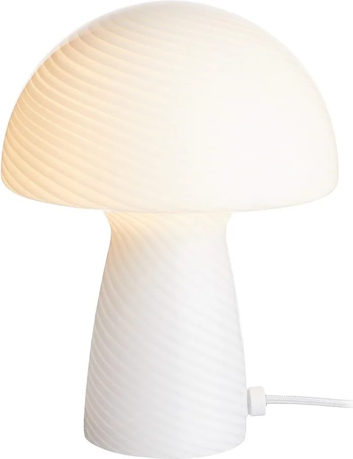 FUNGI TOWN üveg asztali lámpa, fehér