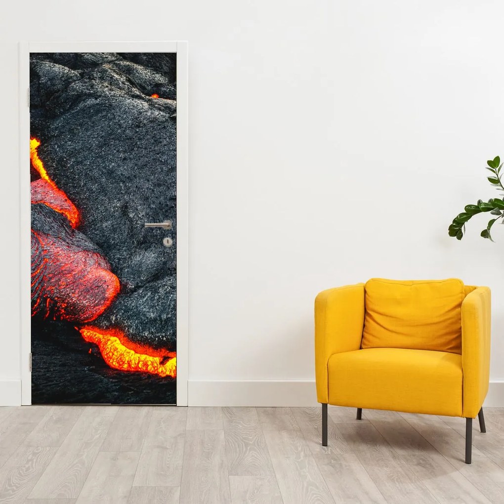 Fotótapéta ajtóra - Láva (95x205cm)