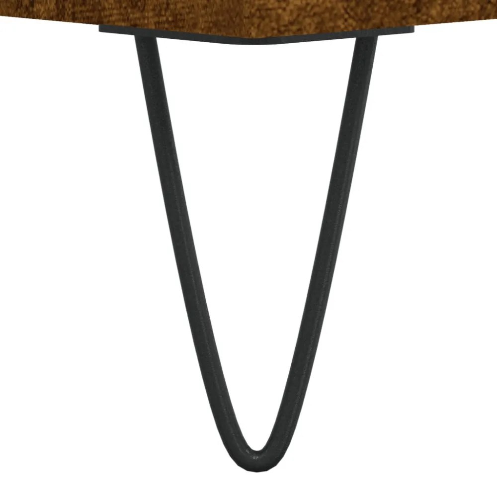 füstös tölgy színű szerelt fa hanglemezszekrény 84,5x38x89 cm