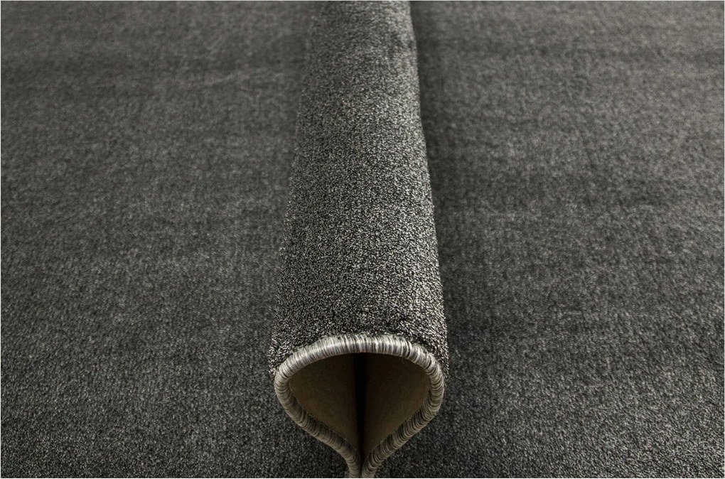 Szőnyeg Ezüstszürke Fekete Melange Puha Gyapjú Java 150x200 cm