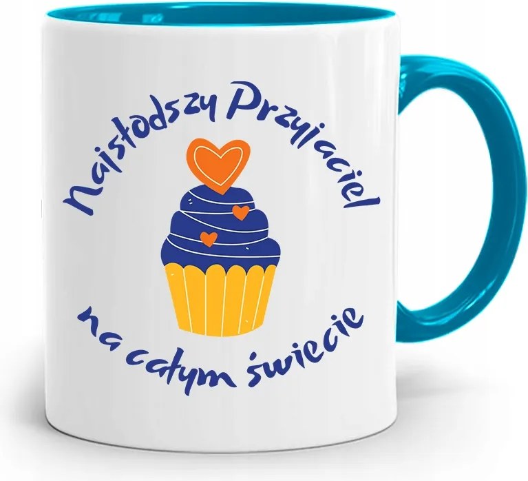 Kék Barát Bögre A Világ Legédesebb Barátja fényképes nyomtatással