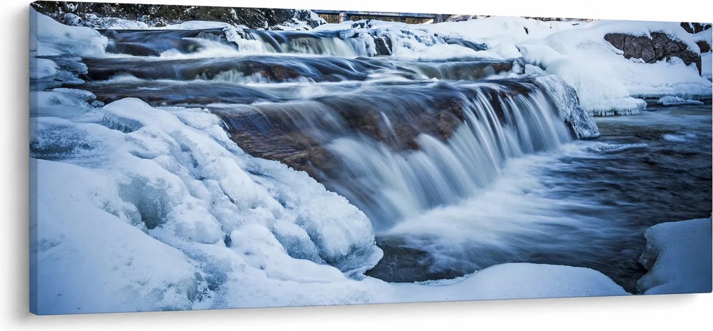 Egy folyó képe télen (120x50 cm)
