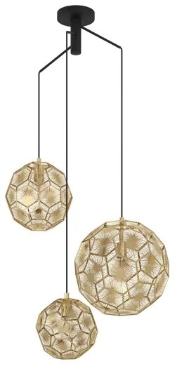 Eglo 39758 - Csillár zsinóron SKOURA 3xE27/60W/230V