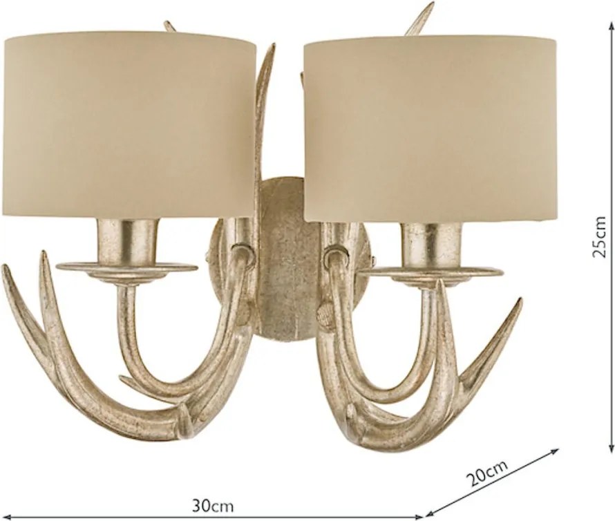 Laura Ashley Mulroy 3727743-Q Fali lámpa 2x25W/E14 IP20