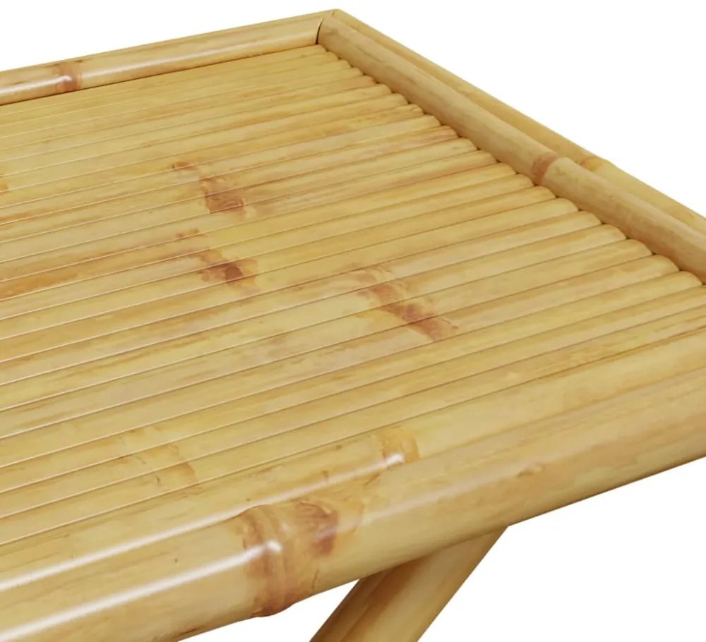 összecsukható bambusz kerti asztal 110x55x75 cm