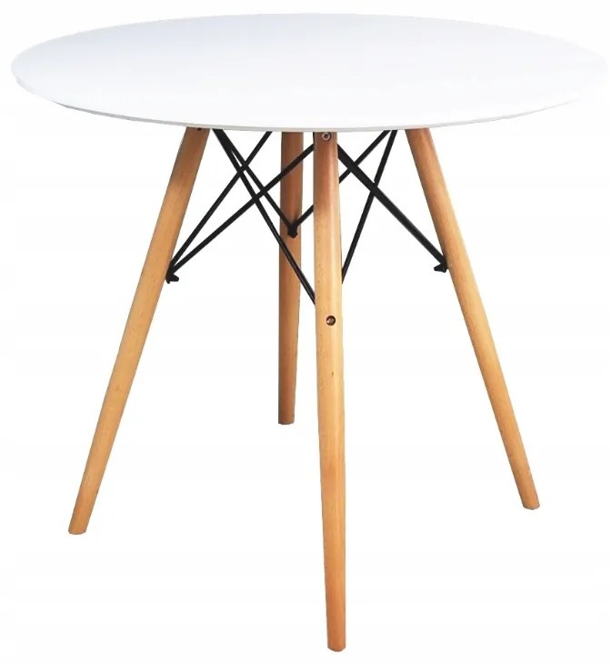 Kör asztal ANELLO White 80 cm