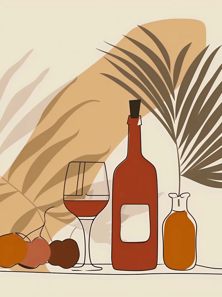 Poszter 15x20cm Bor a pálmafák mellett