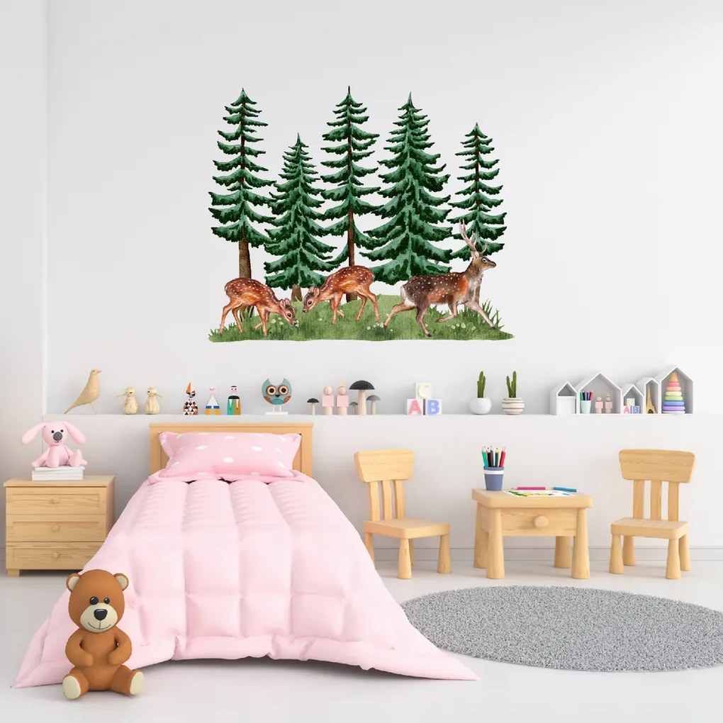 PIPPER. Textil falmatrica "Erdő állatokkal"