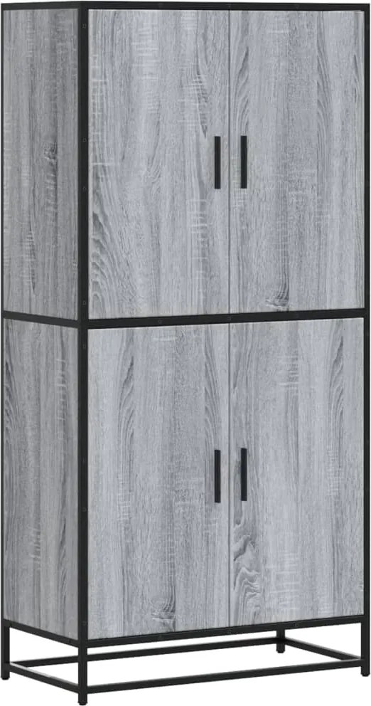vidaXL szürke sonoma színű szerelt fa magasszekrény 68 x 35 x 139 cm