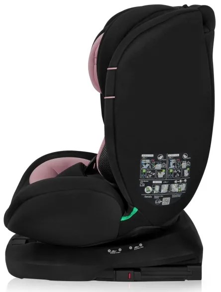 Lionelo - Forgatható autósülés alappal BASTIAAN i-Size 40-150 cm Rózsaszín