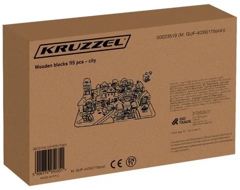 Wooden blocks 115 pcs - city 23519