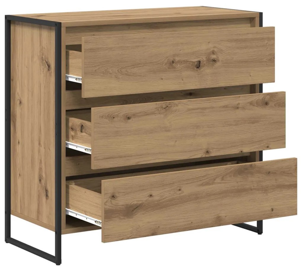 Széf fiókkal Művészi tölgy 79 x 36 x 75.5 cm Faanyag