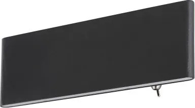 Globo 41751-8B Falikar fekete alumínium, akril fehér búrával. Felfelé és felfelé is világít, talpán kapcsoló. SZxM:225x80, AL:45, tartozék: 1xLED 8W 230V, 240lm, 3000K