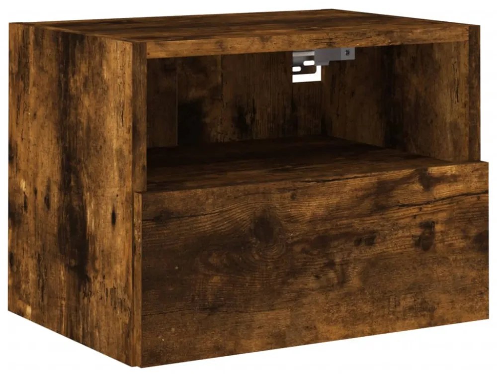 2 db füstös tölgy színű szerelt fa fali TV-szekrény 40x30x30 cm