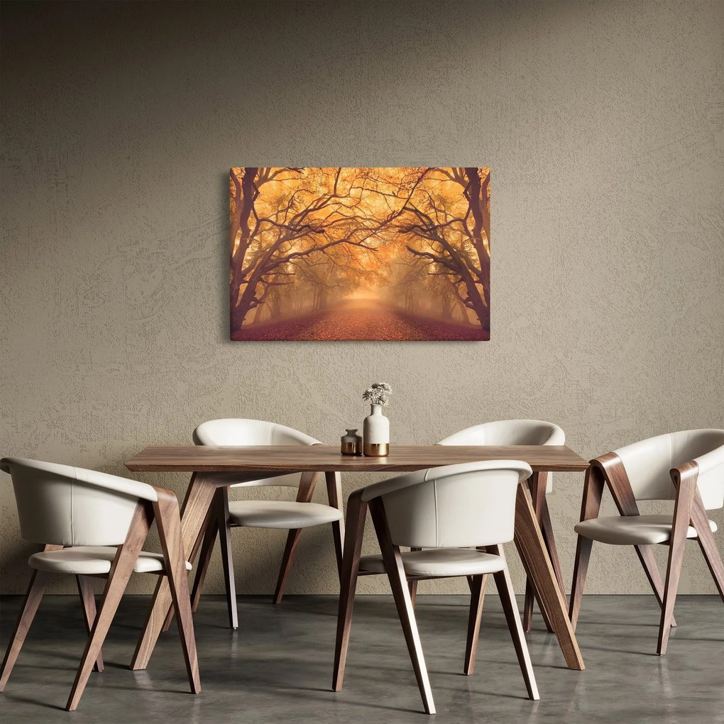 Egy út képe egy őszi tájon (90x60 cm)
