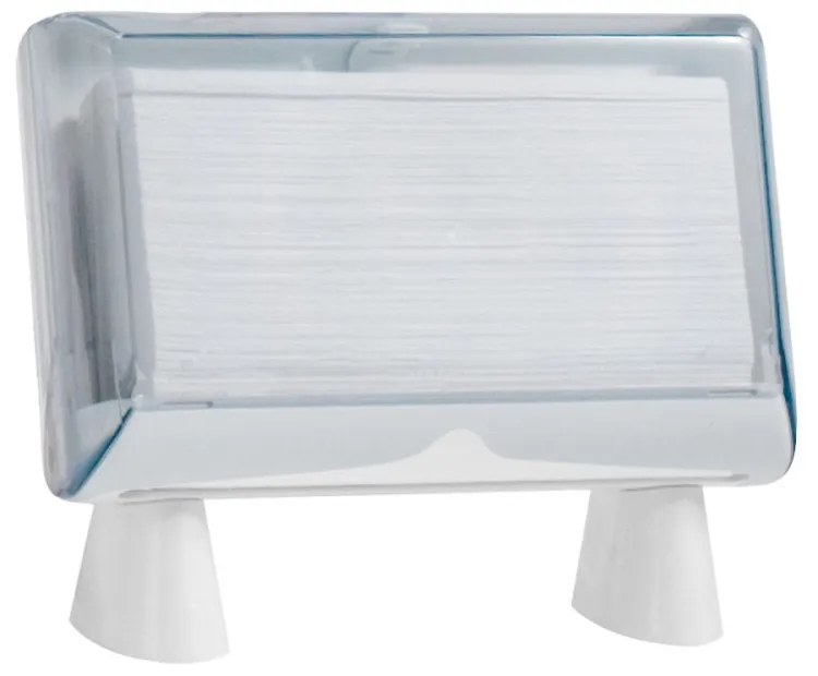 Mar plast mini asztali hajtogatott kéztörlő adagoló interfold, fehér