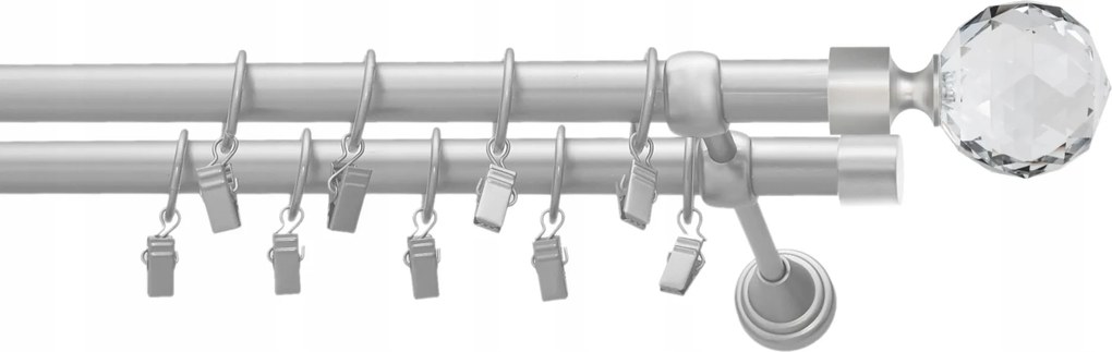 Dupla mennyezeti függönykarnis Kristály Fém 150 cm csendes békák