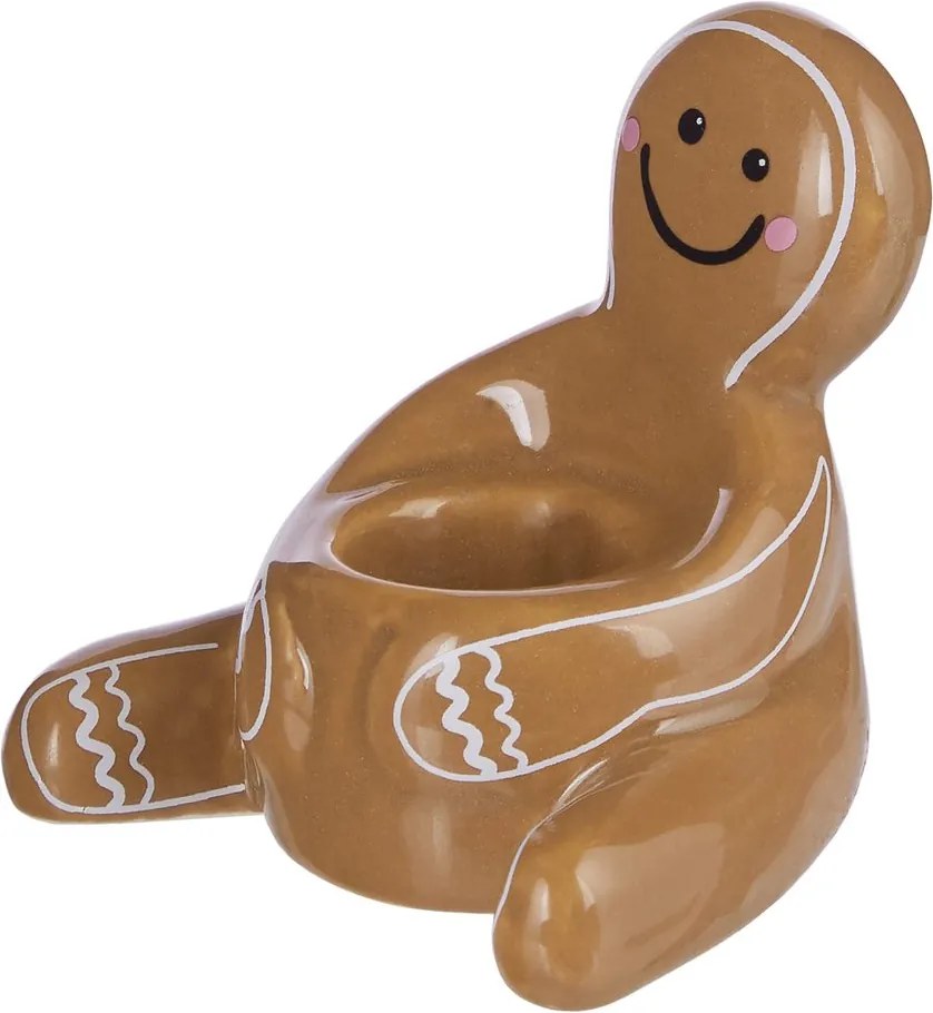 GINGERBREAD kerámia gyertyatartó mézeskalács 6 cm