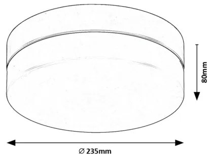 Rabalux 75025-LED Fürdőszobai mennyezeti lámpa GAELO LED/15W/230V átm. 23 cm fekete