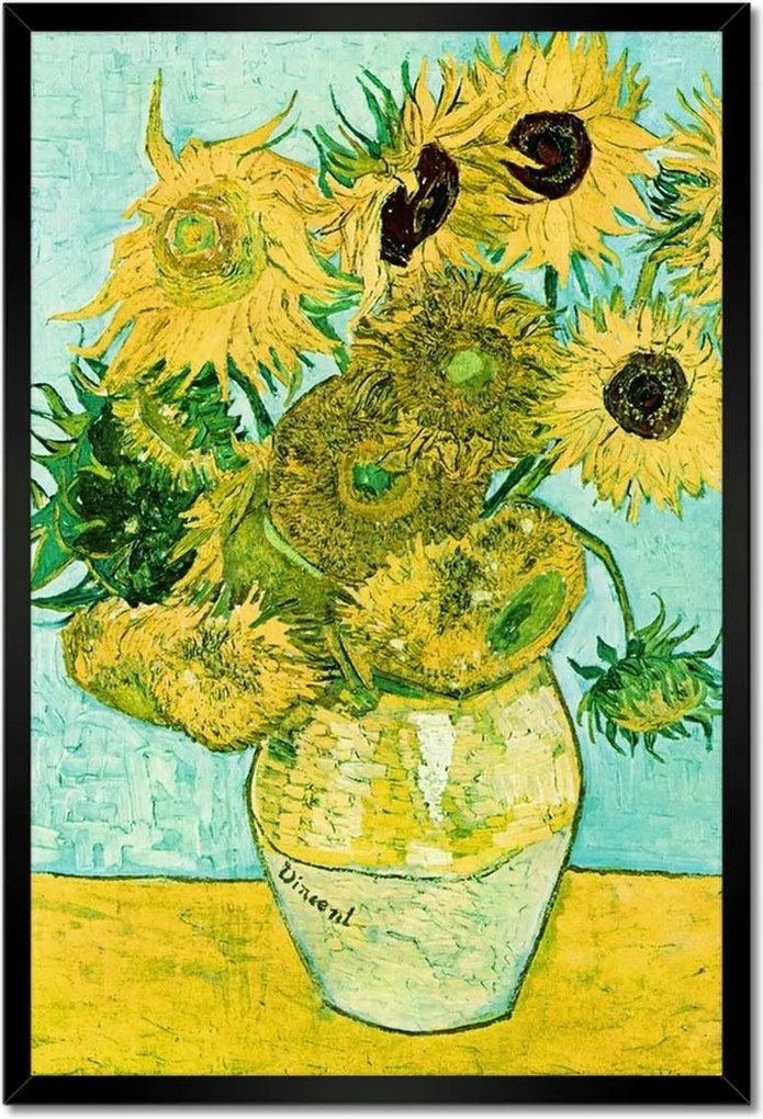Poszterek keretben 40x60 Van Gogh napraforgók