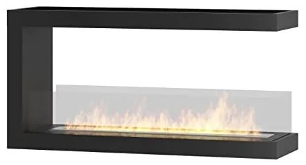 InFire - Sarok BIO kandalló 100x50 cm 3kW kétoldalú