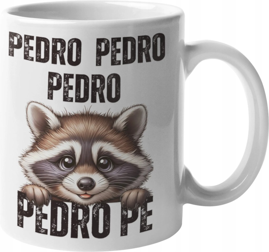 Nyomott Mintás Bögre Születésnapi Ajándék Pedro Pedro Mosómedve Mém Racoon