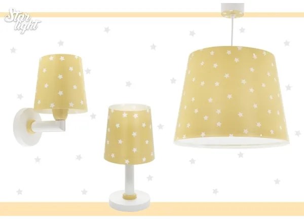 Dalber 82212A - Gyermekcsillár STAR LIGHT 1xE27/60W/230V sárga