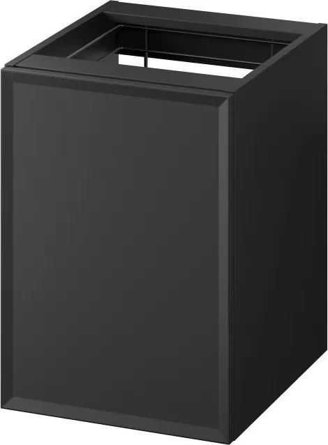 Cersanit S1022-012 - Falra szerelhető fürdőszobai szekrény szennyeskosárral MILLE 40x45 cm fekete