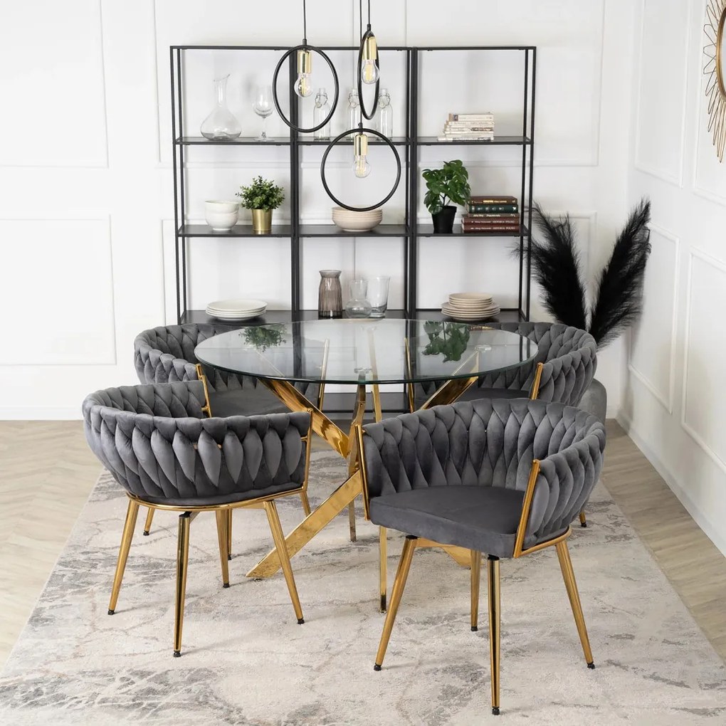 Elegáns Forgó Étkezőszék Szürke Színben. RUBI