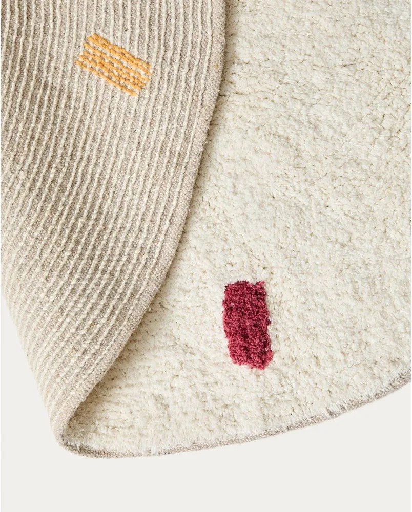 Krémszínű pamut gyerek szőnyeg ø100 cm Epifania – Kave Home