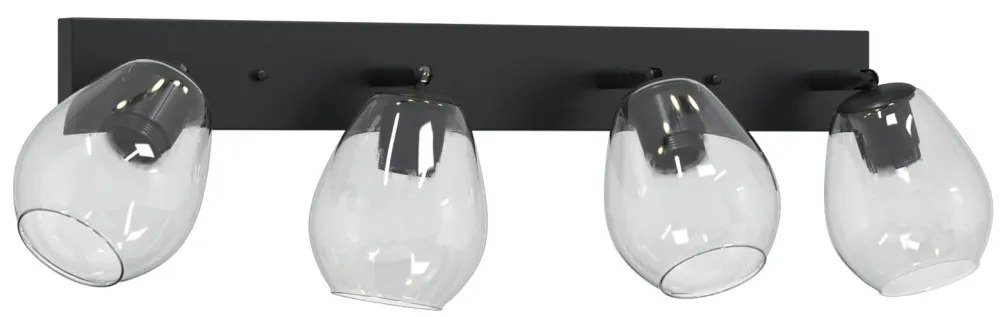 Mennyezeti Lámpák Állítható Üveg Lámpaernyővel Anthracit E27