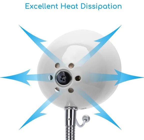 Aigostar asztali lámpa klippel 1xE27/11W/230V fehér/krom