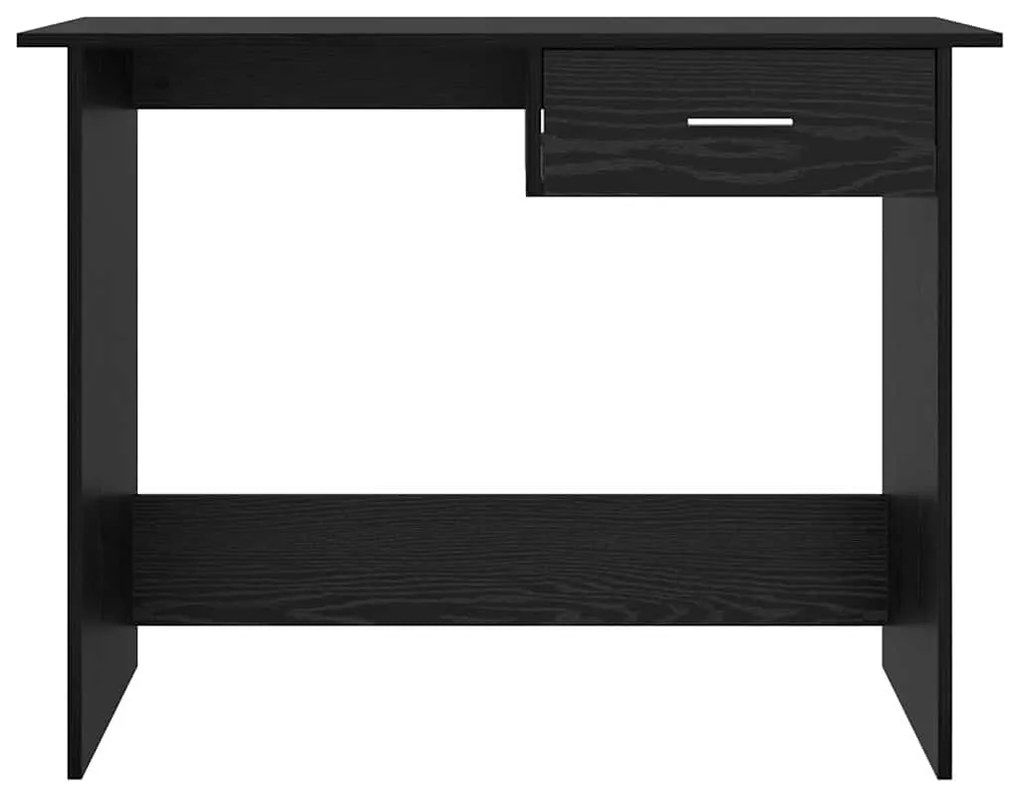 Asztal fiókkal Musta tammi 100 x 50 x 76 cm Faanyag