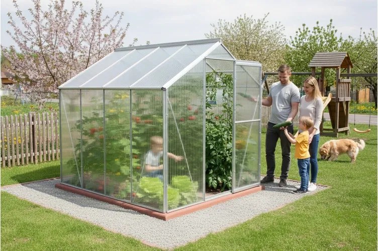 üvegház LANITPLAST LIMES Viva V6/4 1,97x4 m PC 6 mm LG4701