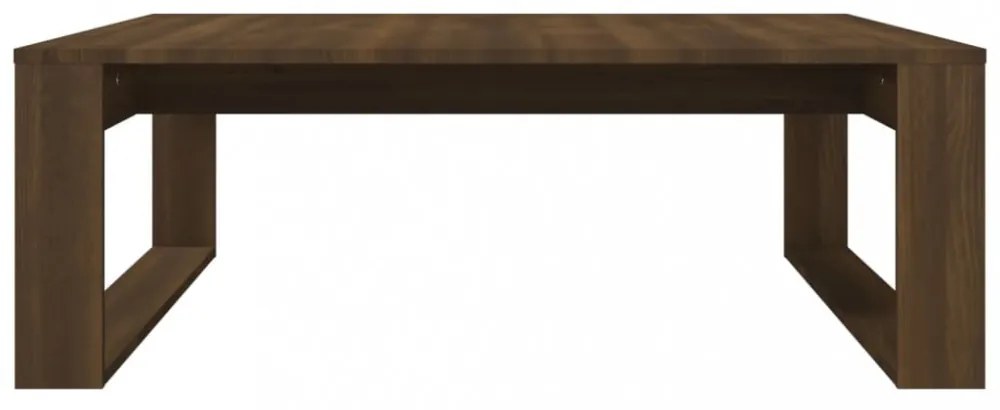 barna tölgyszínű szerelt fa dohányzóasztal 100 x 100 x 35 cm