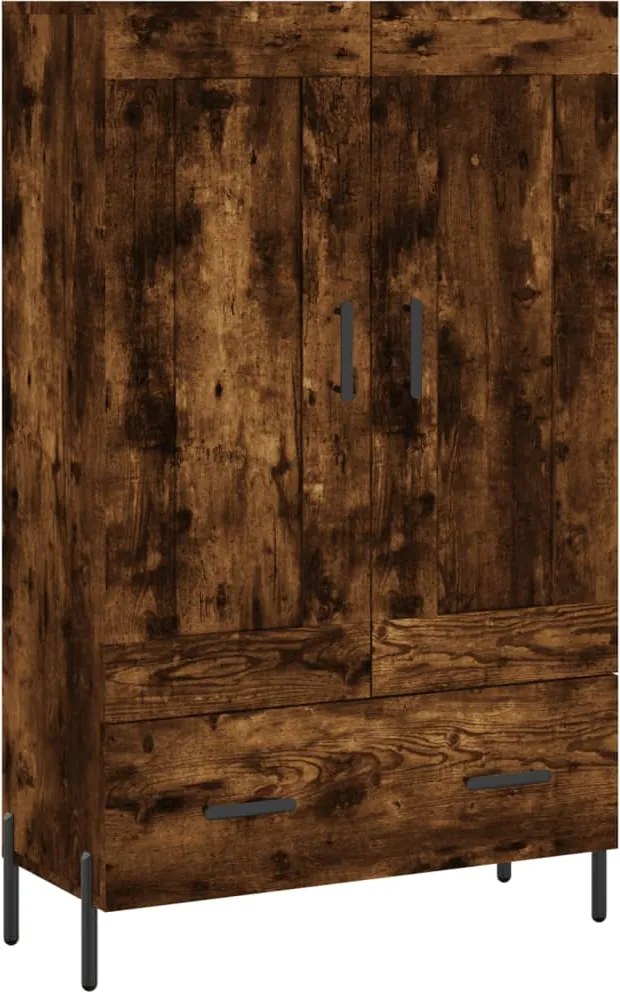 vidaXL füstös tölgy színű szerelt fa magasszekrény 69,5 x 31 x 115 cm