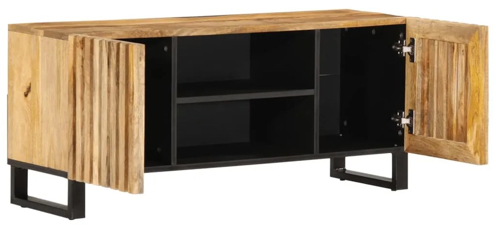tömör nyers mangófa TV-szekrény 105 x 34 x 46 cm