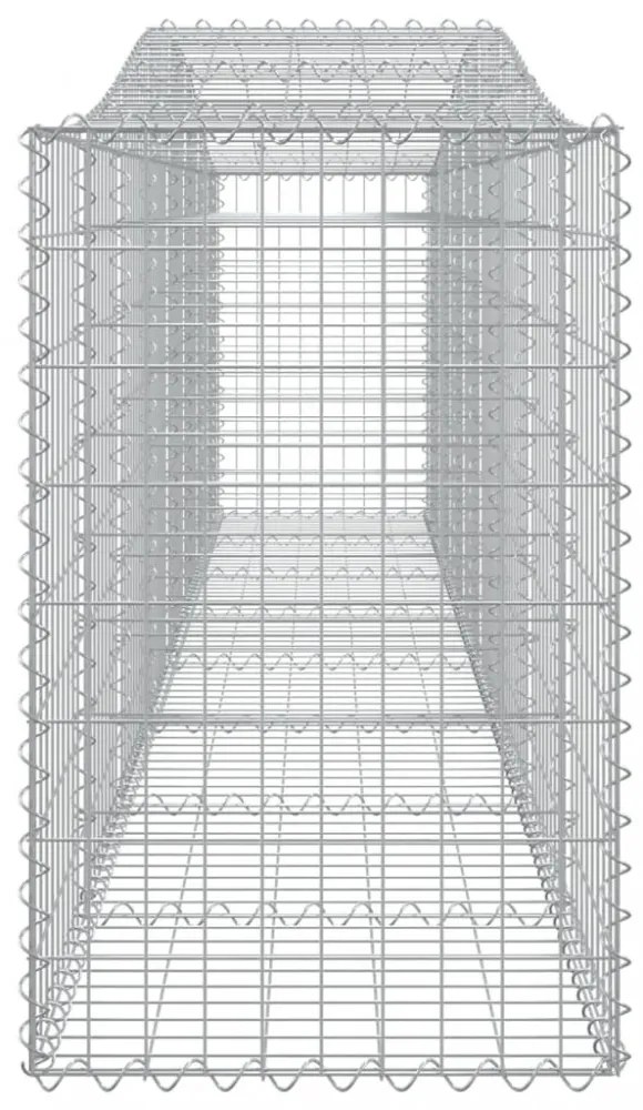 8 db íves horganyzott vas gabion kosár 400x50x80/100 cm