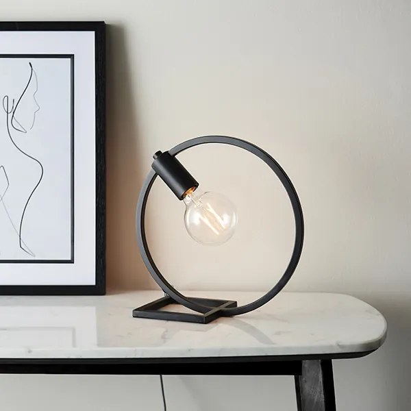 Endon modern vintage asztali lámpa shape circle matt fekete end92222