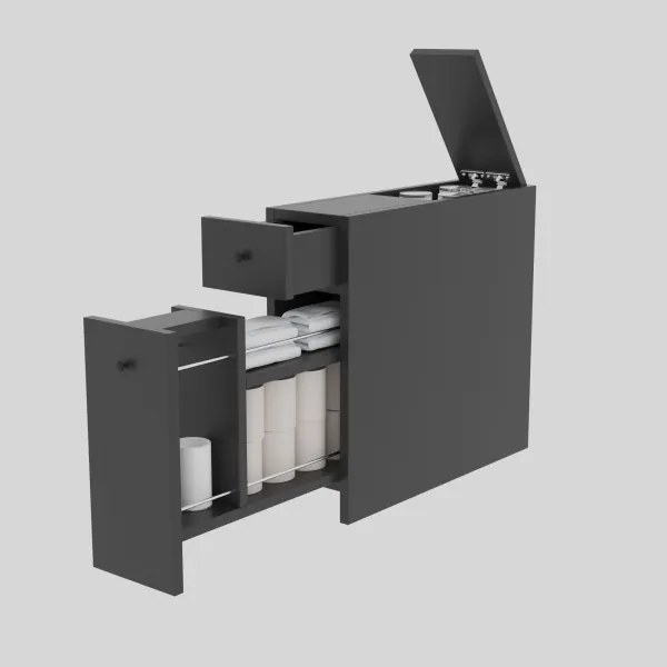 Fürdőszobai szekrény CALENCIA 55x60 cm antracit színben