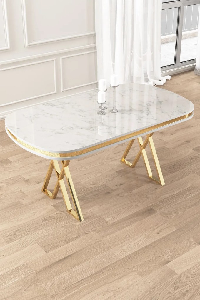 Zae - White Marble, Gold