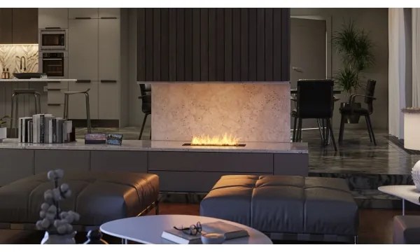 InFire - Beépített BIO kandalló 7,5x60 cm 3,5kW fekete