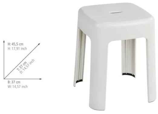 WENKO 22160100 - Zsámoly ALASKA 37x45,5 cm fehér