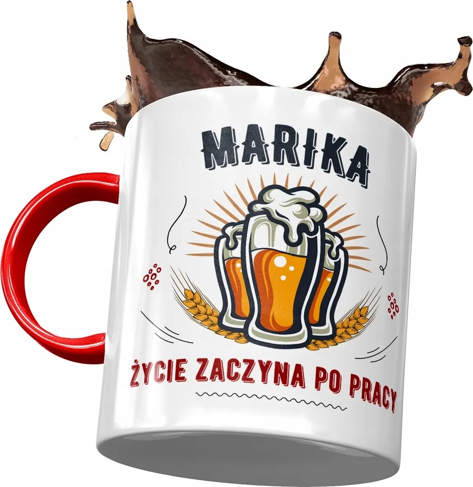 Piros Bögre Marika Feleség Barátnő Nyomtatott Fotóval