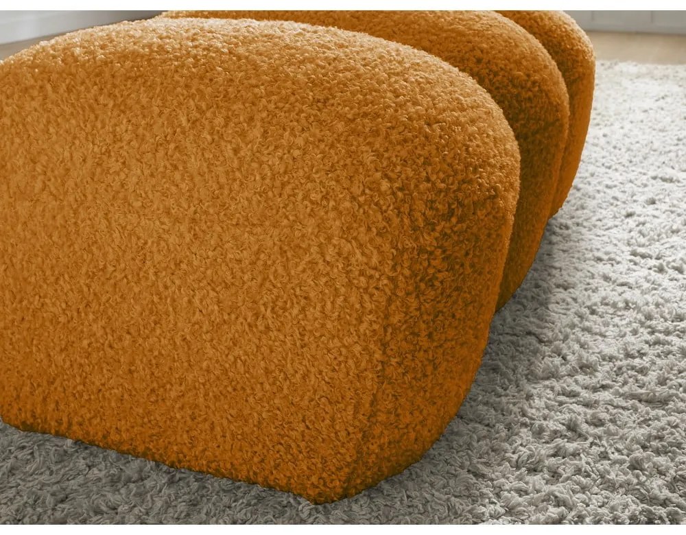 Mustársárga buklé lábtartó Hippolyte – Bobochic Paris