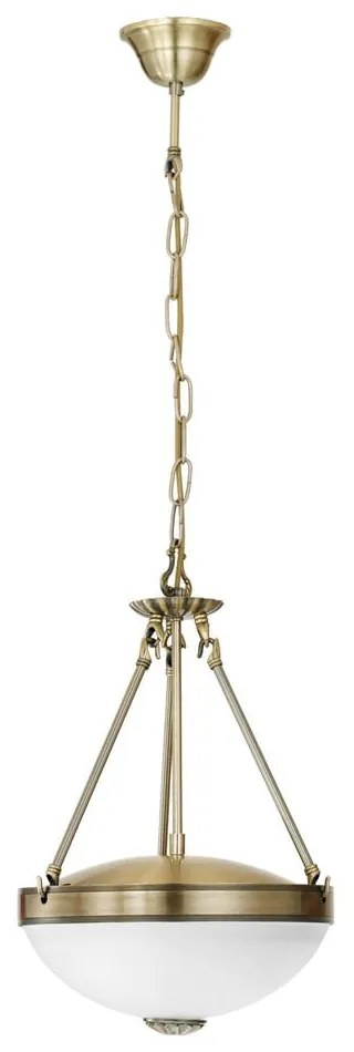 Fehér-aranyszínű függőlámpa üveg búrával ø 31 cm SAVOY – EGLO