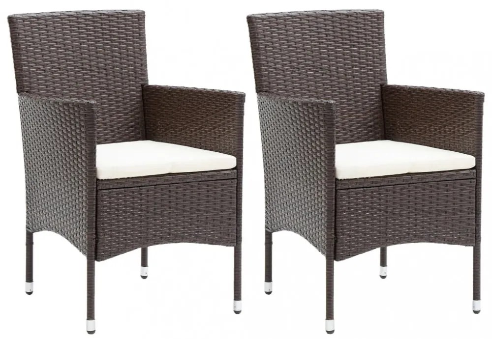 2 db barna kerti polyrattan étkezőszék
