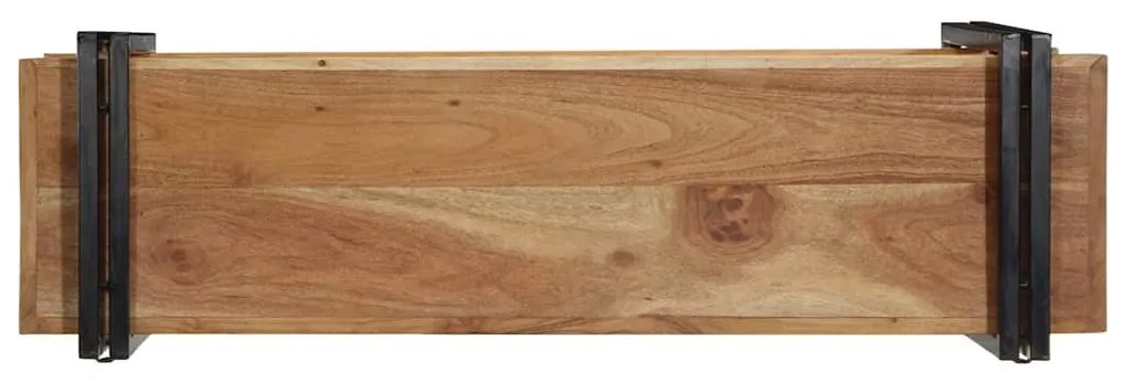 fali polc 110x33x45 cm tömör fa akácfa