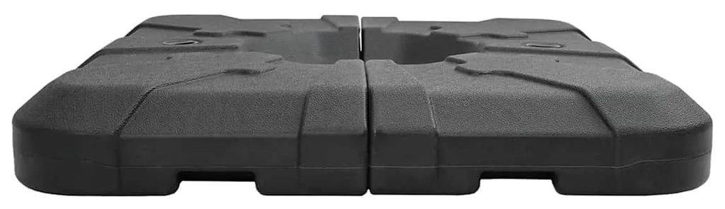 Esernyő Alap Szett 2 pcs Fekete 88.5 x 88.5 x 12 cm Műanyag