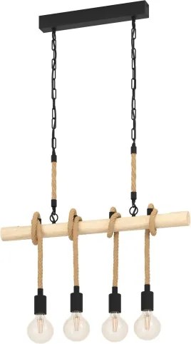 Eglo 43318 - Láncos csillár YOUNGSTOWN 4xE27/40W/230V